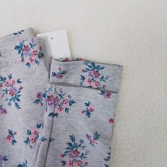 OshKosh Cotton Blend Leggings Size 6 in Gray w/ Floral Print - Picture 6 of 10